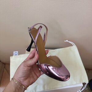 Loewe Purple 100 Metallic Leather Pumps -BRAND NEW size 37